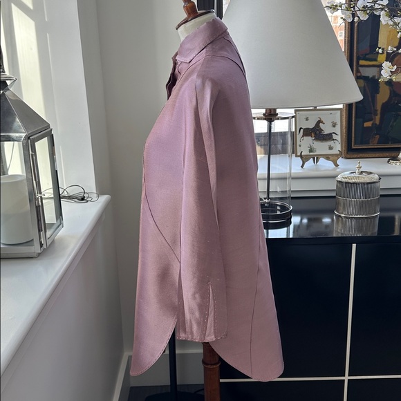 Chado Ralph Rucci Light Purple/Pink Vintage Silk Shantung Tunic M - Picture 2 of 11